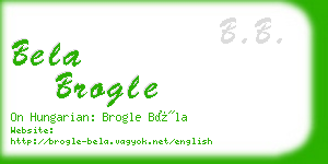 bela brogle business card